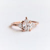 Alexis | Pear Moissanite & Triangle Moissanite Ring