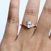 Alexis | Pear Moissanite & Triangle Moissanite Ring