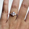 Alexis | Pear Moissanite & Triangle Moissanite Ring