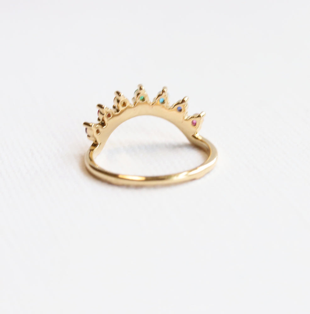 JOY | 7-Stone Arch Band in Love Is Love color