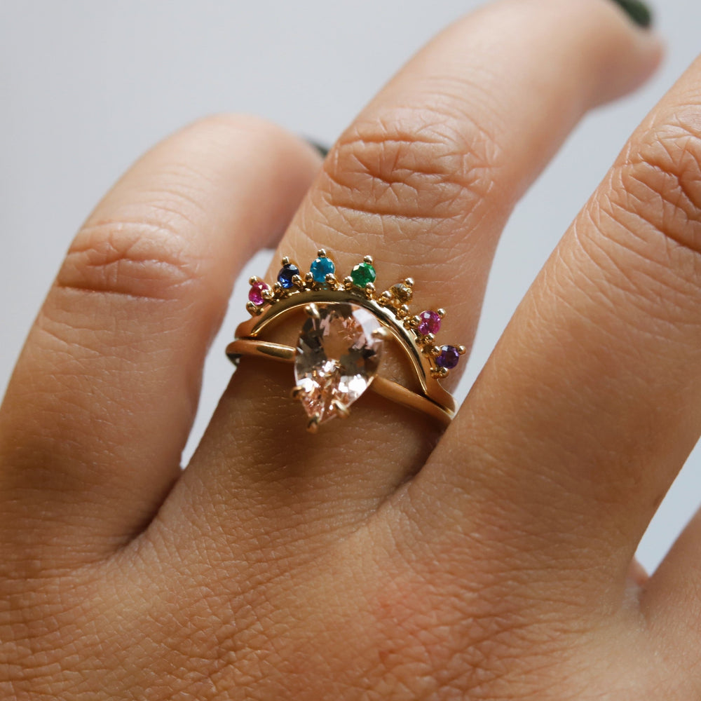 JOY | 7-Stone Arch Band in Love Is Love color