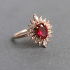 Lana | Oval Pear Chatham™ Ruby Halo Ring