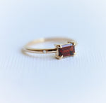 Stella | Emerald Cut Birthstone Hidden Star Ring