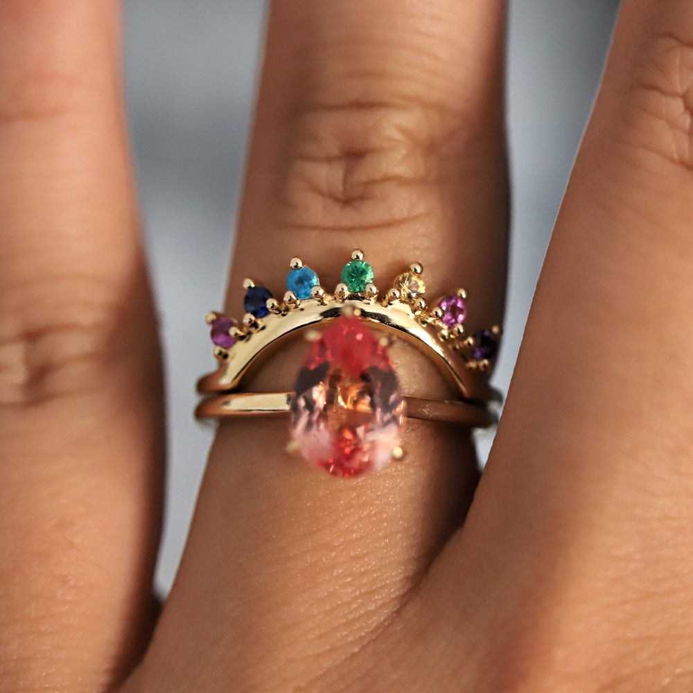 JOY | 7-Stone Arch Band in Love Is Love color