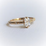 Stella | Emerald Shape Diamond Starburst Ring