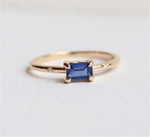 Stella | Emerald Cut Birthstone Hidden Star Ring