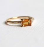 Stella | Emerald Cut Birthstone Hidden Star Ring