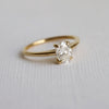 AVA | 0.8 ct Oval Dainty Cathedral Solitaire Ring