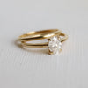 AVA | 0.8 ct Oval Dainty Cathedral Solitaire Ring