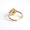 Skylar | Natural Emerald & Diamond Snowflake Halo Ring