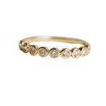LUCIANA | Bezel Set Diamond Half Eternity Wedding Band