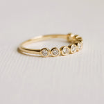 LUCIANA | Bezel Set Diamond Half Eternity Wedding Band