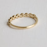 LUCIANA | Bezel Set Diamond Half Eternity Wedding Band