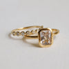 LUCIANA | Bezel Set Diamond Half Eternity Wedding Band