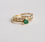 LUCIANA | Bezel Set Diamond Half Eternity Wedding Band