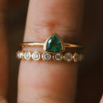 LUCIANA | Bezel Set Diamond Half Eternity Wedding Band