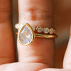 LUCIANA | Bezel Set Diamond Half Eternity Wedding Band