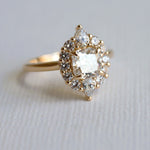 Jazlyn | Square Cushion Cut Lab-Grown Diamond Halo Ring