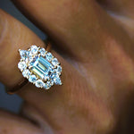 Jazlyn | Emerald Cut Lab-Grown Diamond Halo Ring