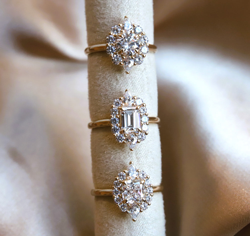 Jazlyn | Square Cushion Cut Lab-Grown Diamond Halo Ring