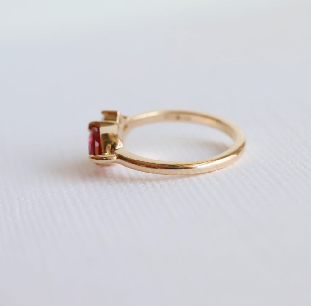 Bella | Ruby, Citrine and Diamond Cluster ring