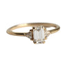 Alexis | 0.7 ct. Emerald Cut Lab-Grown Diamond & Triangle Side Stone Ring