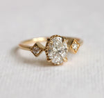 Cara | 0.7 ct. Oval Diamond Triple Station Ring