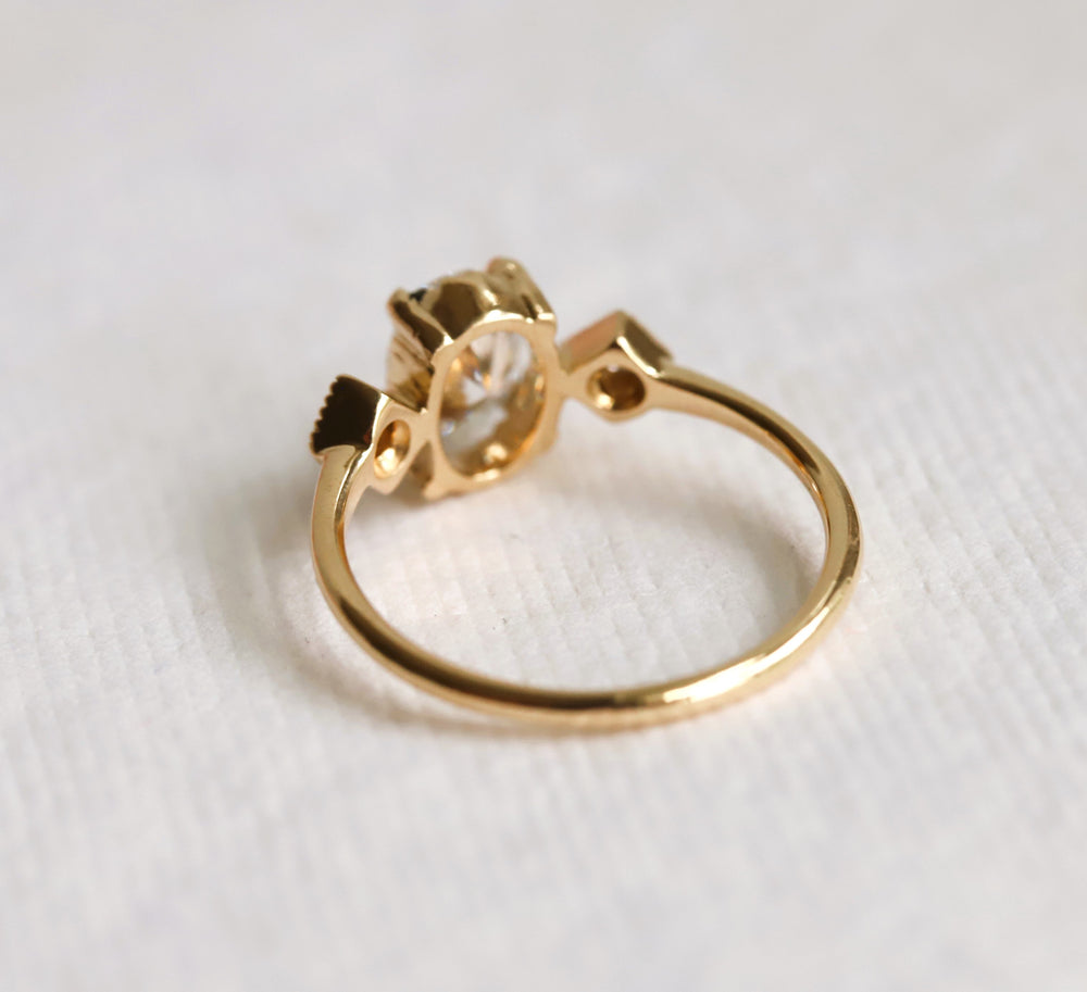 Cara | 0.7 ct. Oval Diamond Triple Station Ring