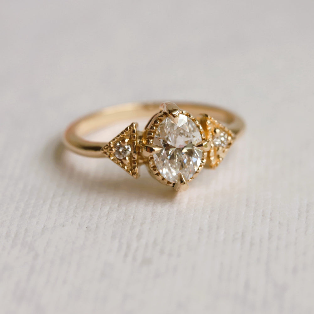 Carrie | Oval 0.7 ct. Lab-Grown Diamond North-South Prong Ring