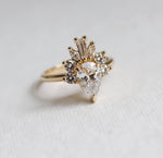 CORA | Pear Lab-Grown Diamond Accented Ring