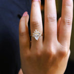CORA | Pear Lab-Grown Diamond Accented Ring