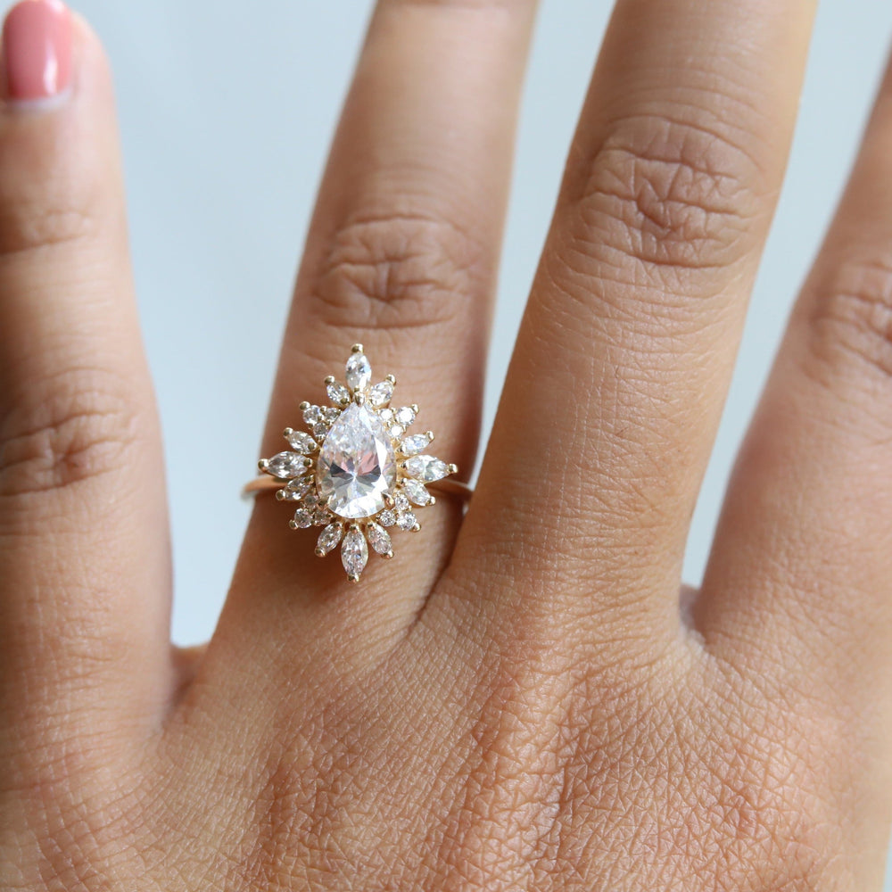 Lana | Pear Lab-Grown Diamond Halo Ring