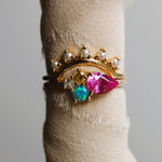 JOY | 5-Stone Arch Band in Pearl