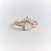 Alexis | Emerald Cut Moissanite & Triangle Moissanite Ring