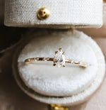 Aurora | 0.3 ct. Pear Cut Diamond Accented Ring