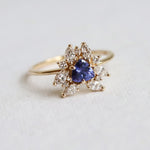 Layla | Tanzanite Trillion Halo Ring