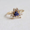 Layla | Tanzanite Trillion Halo Ring