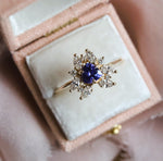 Layla | Tanzanite Trillion Halo Ring