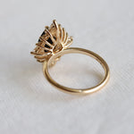 Lana | Pear Cut Lab-Grown Blue Diamond Halo Ring