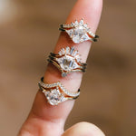 Alexis | 1 ct. Pear Lab-Grown Diamond Triangle Side Stone Ring