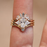Alexis | 1 ct. Pear Lab-Grown Diamond Triangle Side Stone Ring