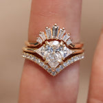 Alexis | 1 ct. Pear Lab-Grown Diamond Triangle Side Stone Ring
