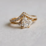 Alexis | 1 ct. Pear Lab-Grown Diamond Triangle Side Stone Ring