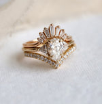 Alexis | 1 ct. Pear Lab-Grown Diamond Triangle Side Stone Ring