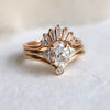 Alexis | 1 ct. Oval Lab-Grown Diamond & Triangle Side Stone Ring