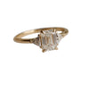 Alexis | 1 ct. Emerald Cut Lab-Grown Diamond & Triangle Side Stone Ring