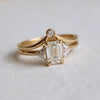 Alexis | 1 ct. Emerald Cut Lab-Grown Diamond & Triangle Side Stone Ring