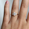 Alexis | 1 ct. Oval Lab-Grown Diamond & Triangle Side Stone Ring