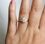 Alexis | 1 ct. Pear Lab-Grown Diamond Triangle Side Stone Ring