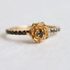 Rose | Black Diamond Pave' Rose Ring